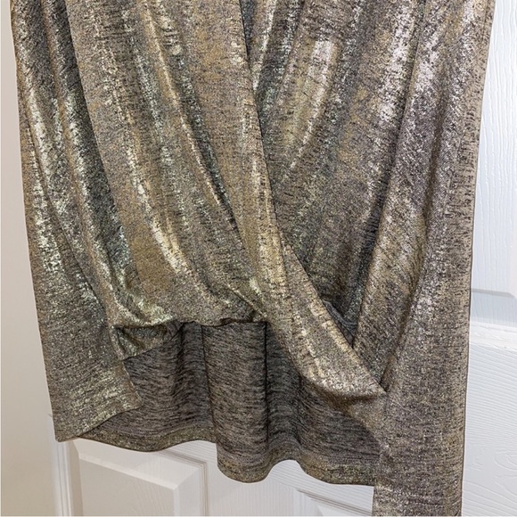 Anthropologie, Akemi + Kin Metallic Hold and gray Drape Tank Top, Size XS - Picture 3 of 16